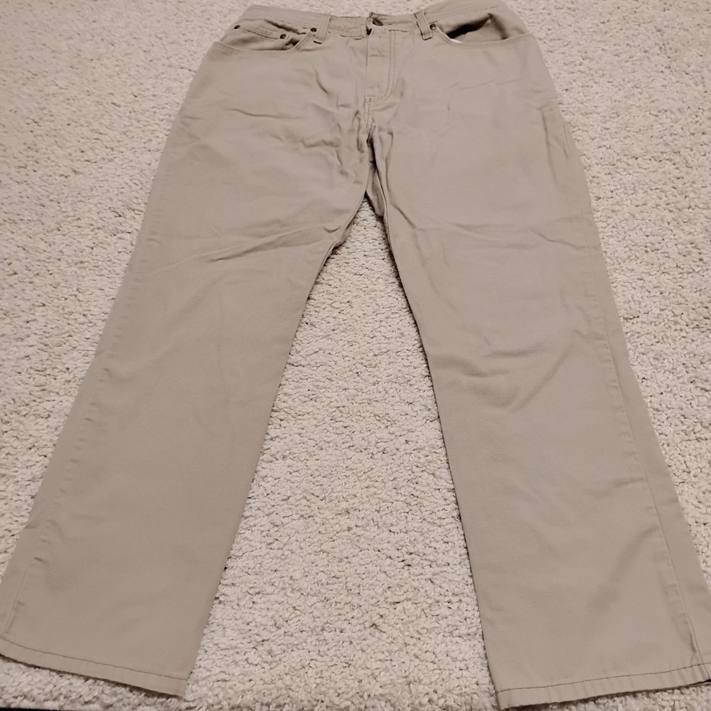 Under Armour Pants Mens 32x28 Beige Canvas Workwear Chore Outdoor Hiking Heavy